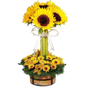 Buquet de girasoles y minigirasoles